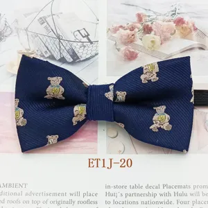 Nœud papillon double couche pour enfants motif d'ours mignon garçons filles fête spectacle