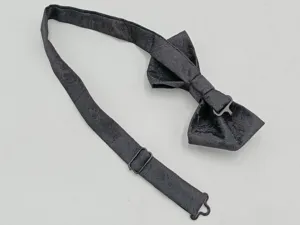 Elegant mens black jacquard bow tie for formal business suit accessory with adjustable strap