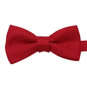 Red polka dot double layer children bow tie and cute pet accessory for daily wear and party.
