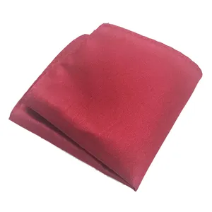 Heren kostuum pochet effen kleur glanzend polyester zijde zakdoek formele accessoire