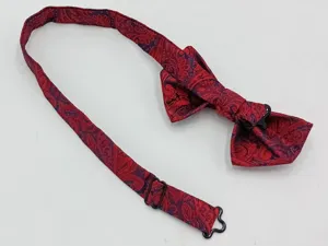 Men paisley bow tie red wedding groom formal business suit accessory jacquard fashion new