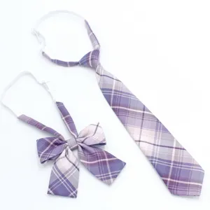 JK Uniform Plaid Necktie and Bowtie Set for Women Japanese School Style Main View