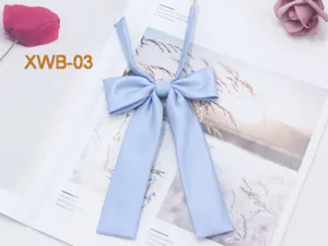 Solid color twill long handle bow tie JK uniform collar flower sweet cute accessory