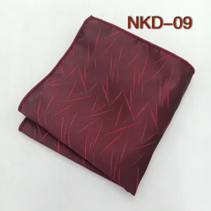 Pochette de costume pour homme en polyester avec design à rayures abstraites élégantes.