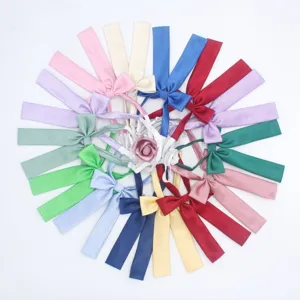 Solid Color Twill Long Handle Bowtie JK Uniform Sailor Suit Necktie Korean Style Women Fashion Accessories