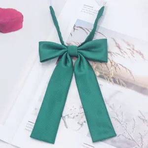 Solid color twill small bow tie and JK uniform collar flower for green sailor suit.