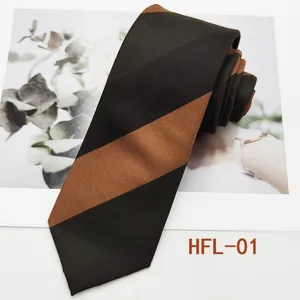 Classic men business casual necktie with stylish diagonal stripes and herringbone texture.