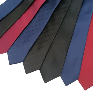 Men business formal striped jacquard tie set, professional necktie in various colors, 7cm.