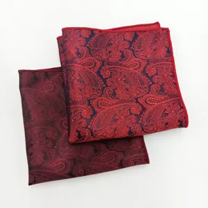 Pochette de costume en polyester motif cachemire style classique jacquard homme main