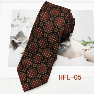 Retro men's business tie, vintage patterned necktie for formal suits and casual wear.