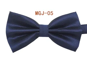 Farfallino texturizzato blu navy solido da uomo doppio strato matrimonio formale