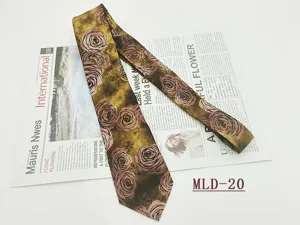 Cravatta da uomo in cotone con stampa floreale vintage, elegante cravatta casual da 8 cm.