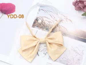Korean style yellow polka dot double layer bow tie JK sailor uniform collar accessory