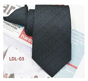 Men's business casual zipper tie, 7.5cm jacquard polyester lazy necktie detail view.
