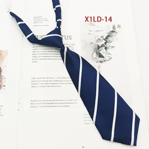 Cravatta a righe blu scuro stile JK per studenti cravatta prenodata uniforme scuola