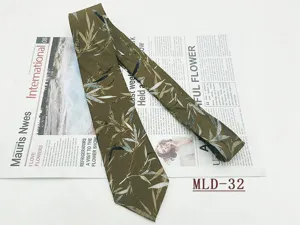 Cravatta da uomo casual in stampa di cotone vintage floreale bambù larghezza 8cm
