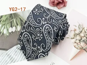 Men's classic paisley jacquard business necktie, elegant patterned tie for formal wear 8cm