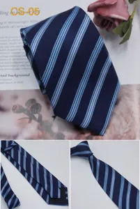 Elegante cravatta classica in seta da uomo formale business a righe 8cm jacquard