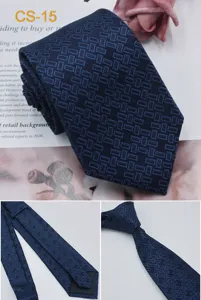 Cravatta in seta da uomo classica business abbigliamento formale jacquard 8cm larga