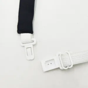 JK uniform bow tie adjustable strap detail, solid color college style accessory strap.