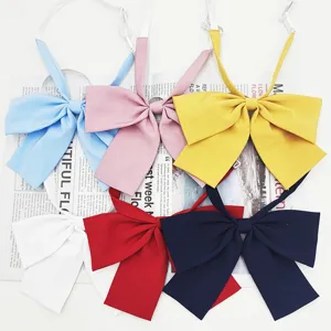 Nœud Papillon Uniforme JK Japonais Nœud Plat Mat Couleurunie Cravate Étudiante Accessoire Ruban Femme