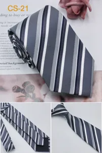 Cravatta da uomo in seta classica a righe business formale jacquard vista dettaglio