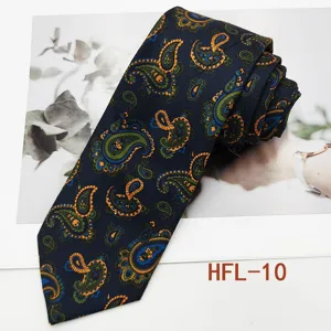 Classic retro paisley necktie for men, elegant dark blue business suit accessory 8cm.