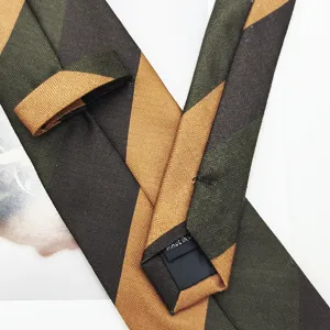 Vintage retro men's necktie with stylish diagonal stripes, classic business formal suit accessory.