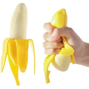Bananen-Quetschspielzeug zur Dekompression, das Flexibilität und Stressabbau zeigt