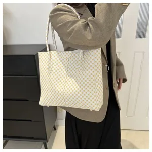 Μεγάλη κομψή τσάντα shopper για γυναίκες με γεωμετρικό σχέδιο για την καθημερινή εργασία.