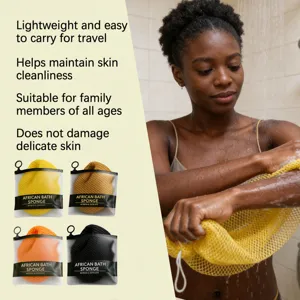 Esponja de baño africana de malla para exfoliación suave y cuidado de la piel