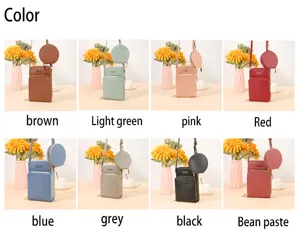 Borsetta a tracolla per cellulare set multicolore, piccola borsa elegante con portamonete rotondo