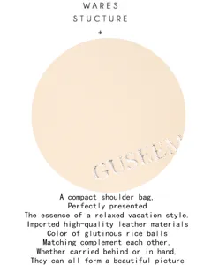 Kompakte stylische Leder-Umhängetasche, hochwertige Pendler-Achseltasche für Damen.