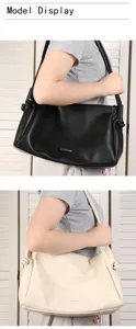 Detailansicht der eleganten Schultertasche mit Knoten-Details und großem Stauraum.