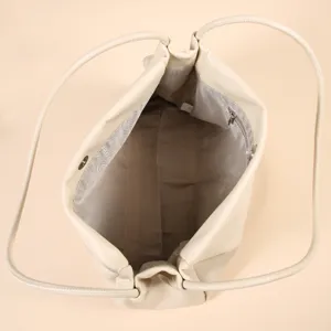 Damen cremeweisse elegante Schultertasche modische Alltagstasche grosse Handtasche