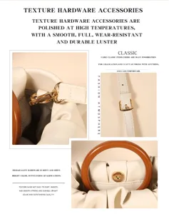 Damen Plissiert Handtasche Holz Griff Umhängetasche Mode PU Leder Schultertasche Chic