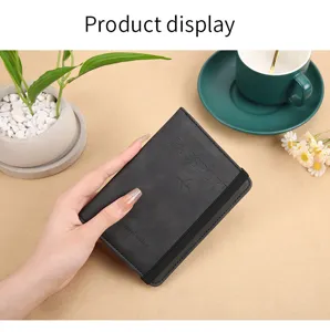 PU leather passport holder with elastic band, travel wallet document organizer for men and women.