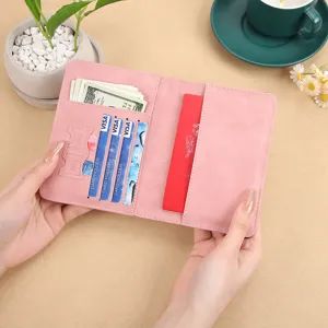 Travel passport wallet PU leather multi-function card holder organizer travel organizer
