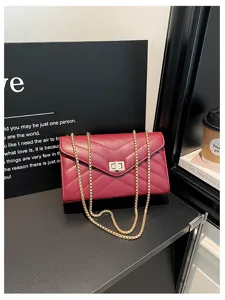Schicke Nische Design Kettentasche, lässige texturierte 2026 Herbst kleine Handtasche.