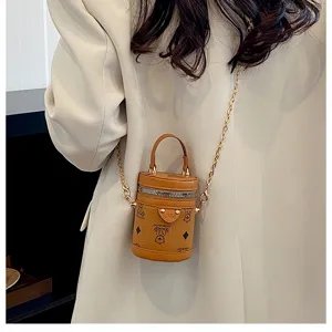 Mini cute bucket bag fashion children cross body bag chic princess handbag for girls