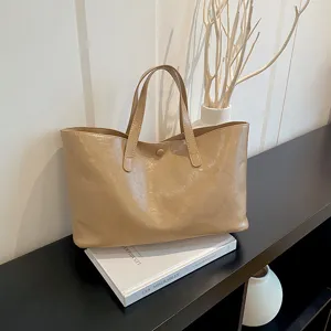 Γυναικεία τσάντα tote μεγάλη χωρητικότητα casual ώμου commuter PU δέρμα μόδα τσάντα