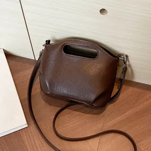 Meilleure vente sac à bandoulière en cuir PU souple rétro style quotidien vue principale