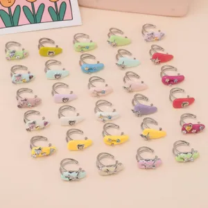 Manchette d'Oreille Sans Piercing Cuivre Zirconia Émail à Froid Cœur Nœud Géométrique Boucles d'Oreilles Clip Bijoux Femme