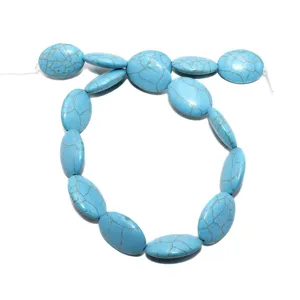 Turchese ovale perle sfuse pietra turchese sintetica per accessori di bracciali di gioielli
