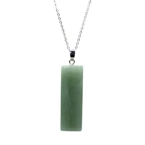 Colgante de Piedra Natural Sin Cadena Cristal Bruto Irregular Pilar Hexagonal DIY Collar Europeo Joya Regalo Para Mujeres