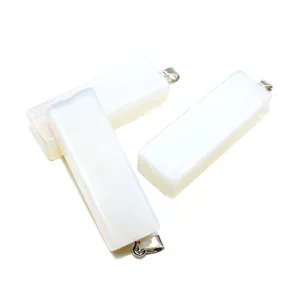Colgante de pilar rectangular de piedra blanca natural collar DIY accesorios de joyas