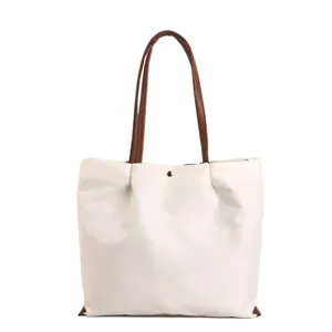 Casual nylon tote bag for women lightweight commuting shoulder bag daily use stylish purse