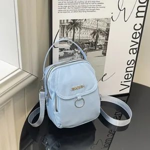 Borsa a Tracolla in Nylon Impermeabile Casual Donna Piccola Borsa Quadrata Tasche Multiple Borsa a Spalla per Telefono