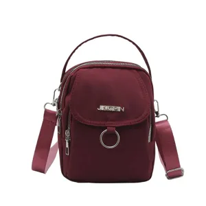 Borsa a tracolla in nylon da donna borsa a mano casual impermeabile piccola tasca
