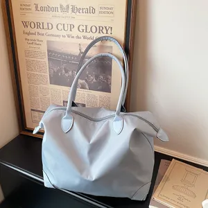 Large Capacity Nylon Travel Bag Waterproof Tote Bag Casual Women Shoulder Handbag For Short Trip